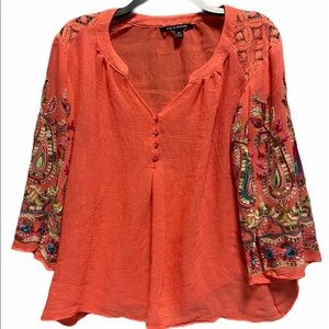 Boho salmon top